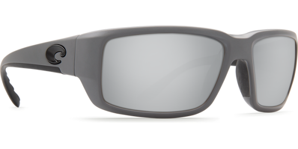 Costa Del Mar Fantail Polarized Sunglasses Matte Gray Silver Copper Mirror Glass